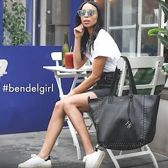 Rare! Henri Bendel Reversible Astrid Large Black Leather With Snakeskin Hobo Bag - Picture 16 of 16